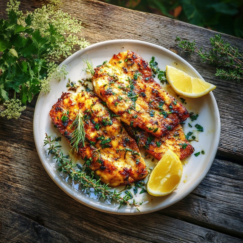 Healthy & Light Lemon Grilled Fish Plate