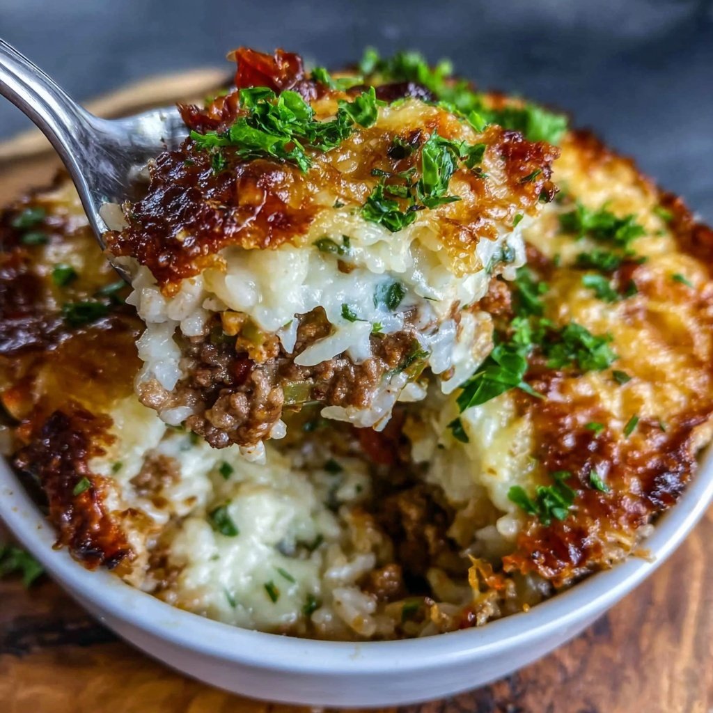 Ground Beef And Rice Casserole