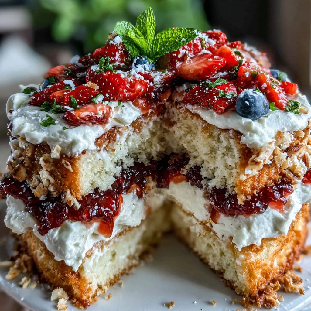 Spring Cake With Lemon And Berries