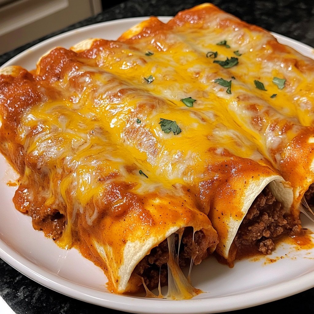 Easy Ground Beef Enchiladas