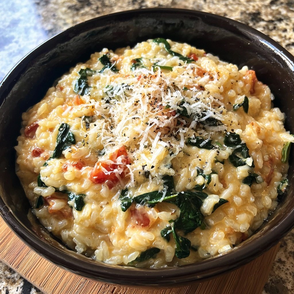 Creamy Spinach Tomato Rice