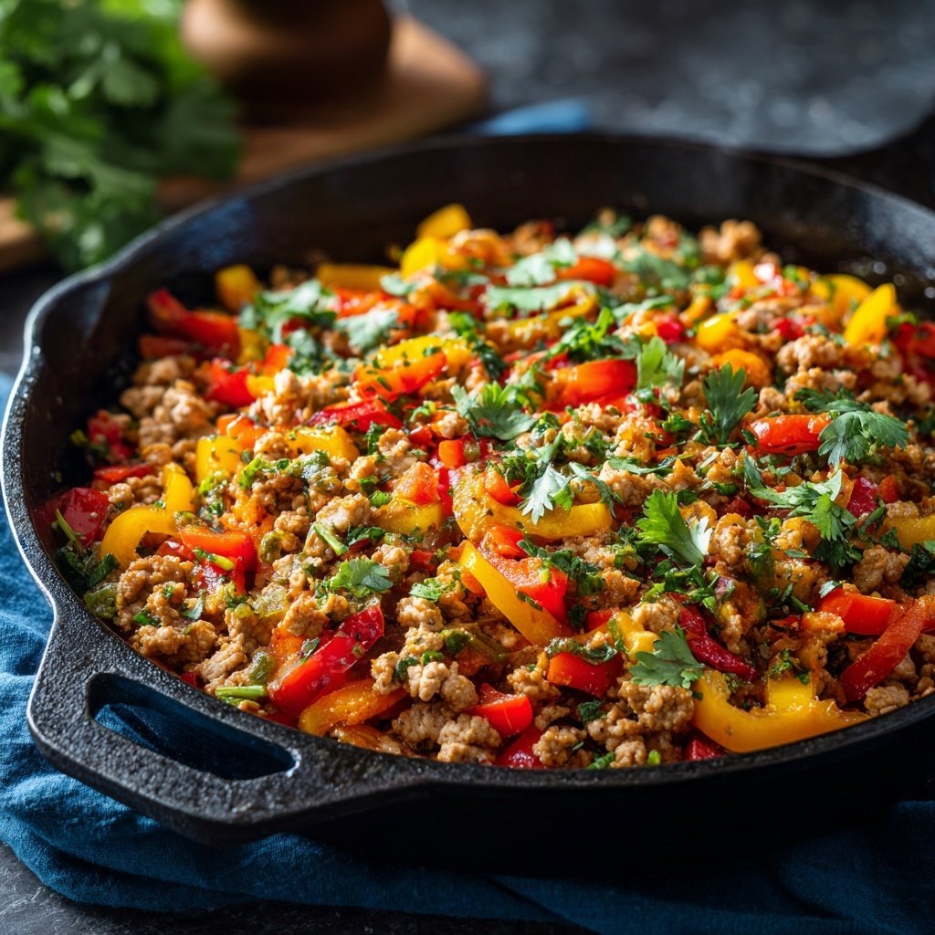 Ground Chicken Taco Skillet