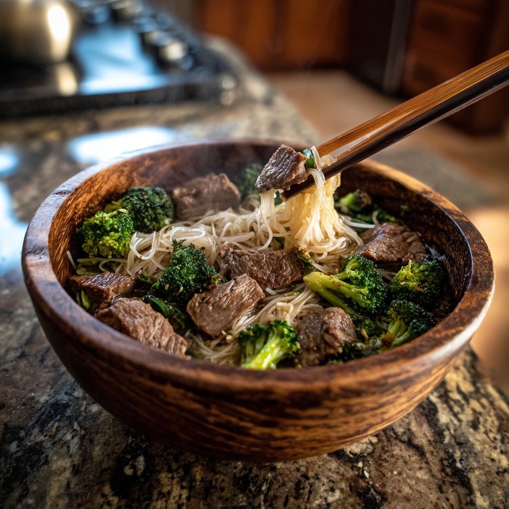 Beef And Broccoli Rice Noodles