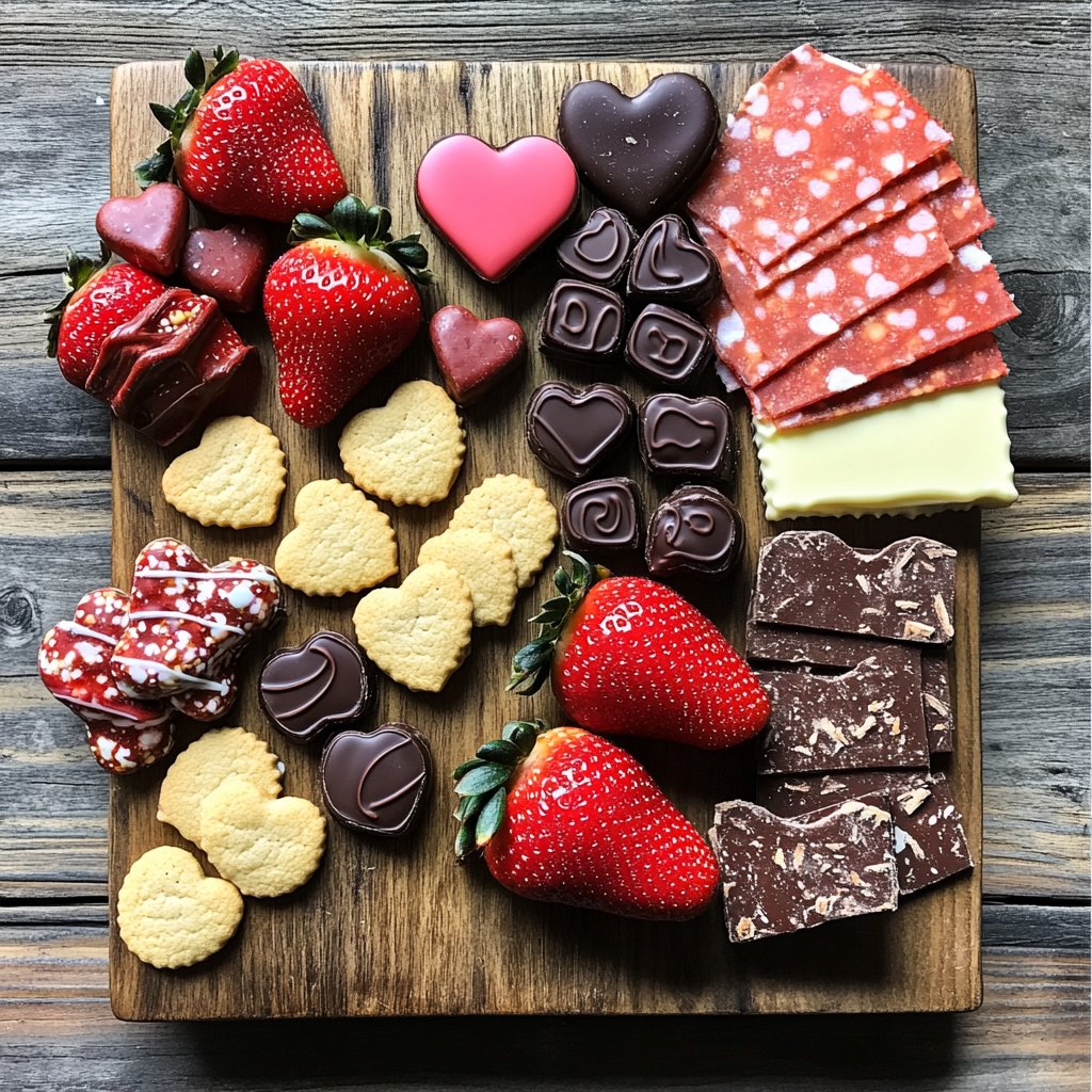 Valentines Charcuterie Board with Sweets